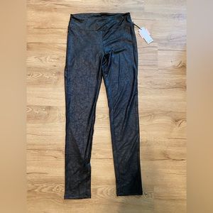 Women’s black faux leather legging
